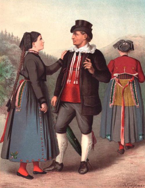 Couple From Baden by Albert Kretschmer, 1890
